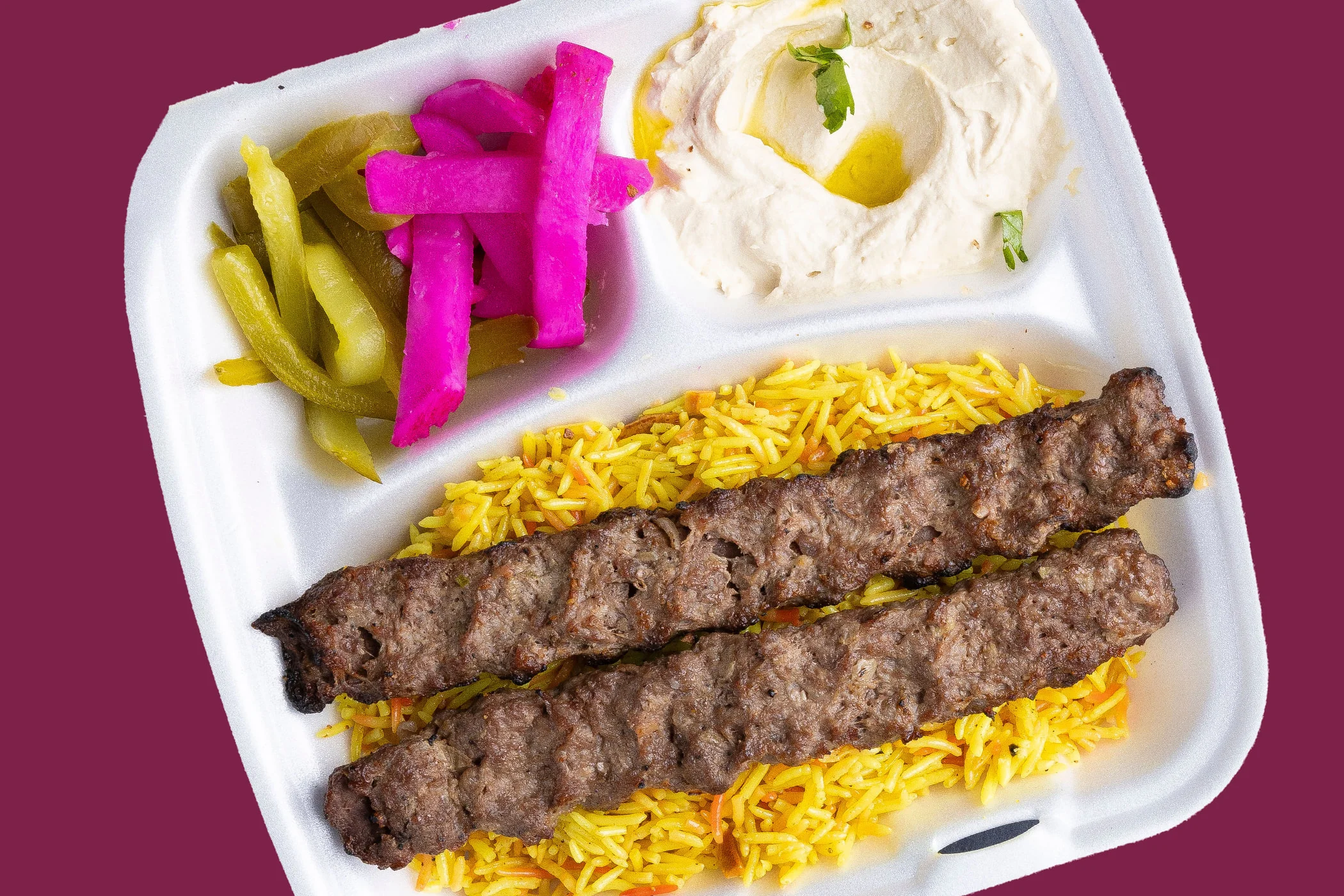 Ground Beef Kebab Plate

