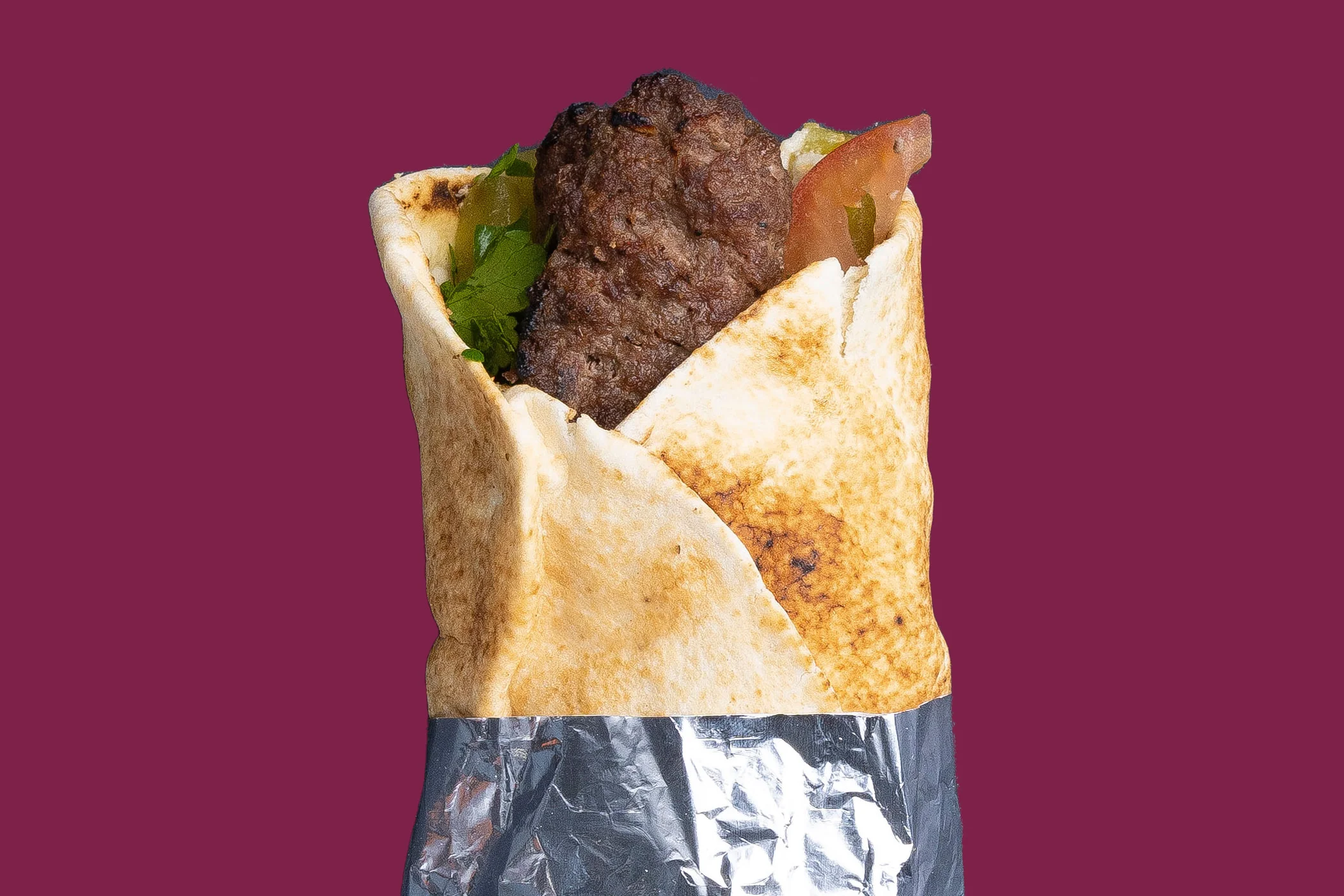 Ground Beef Kebab Wrap

